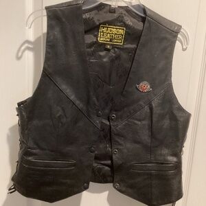 Women’s HUDSON LEATHER Black Vest - Size Small